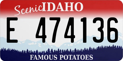 ID license plate E474136