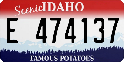 ID license plate E474137