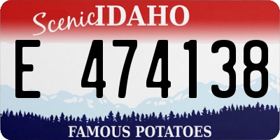 ID license plate E474138