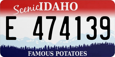 ID license plate E474139