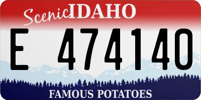 ID license plate E474140