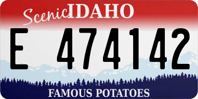 ID license plate E474142