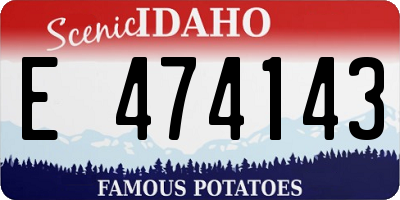 ID license plate E474143