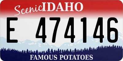 ID license plate E474146