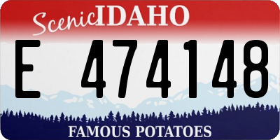 ID license plate E474148