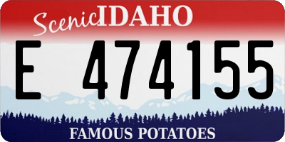 ID license plate E474155