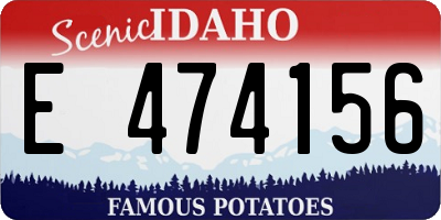 ID license plate E474156