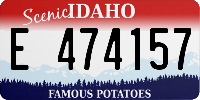 ID license plate E474157