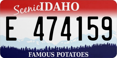 ID license plate E474159