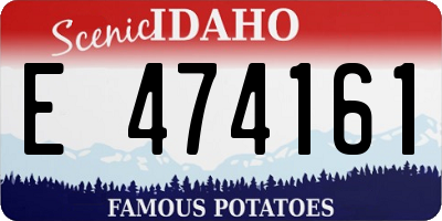 ID license plate E474161