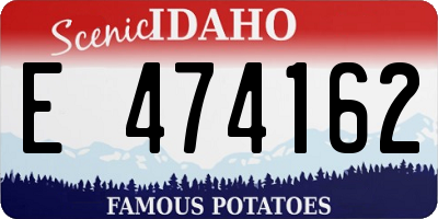 ID license plate E474162