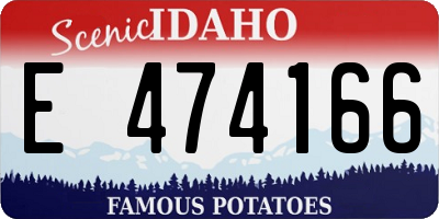 ID license plate E474166