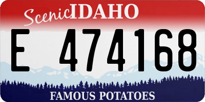 ID license plate E474168