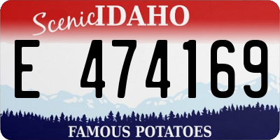 ID license plate E474169