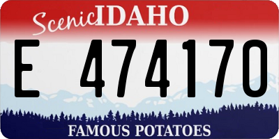 ID license plate E474170