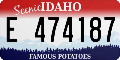 ID license plate E474187