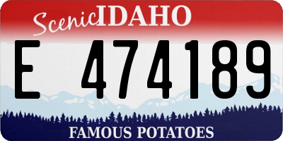ID license plate E474189