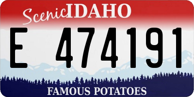 ID license plate E474191