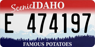 ID license plate E474197