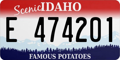 ID license plate E474201