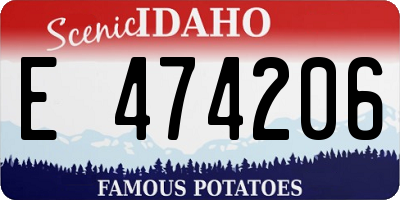 ID license plate E474206