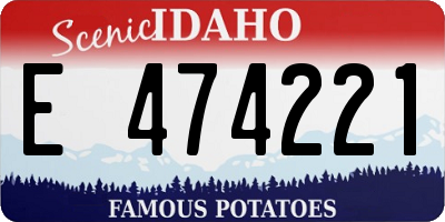 ID license plate E474221