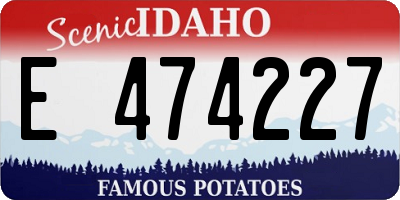 ID license plate E474227