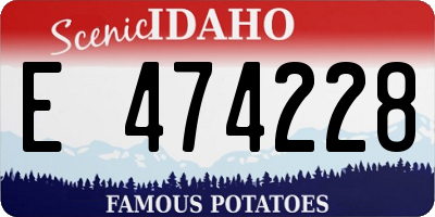 ID license plate E474228