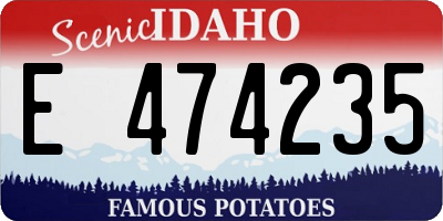 ID license plate E474235