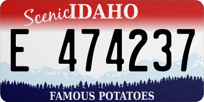 ID license plate E474237