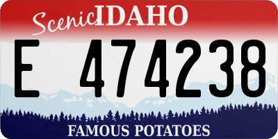 ID license plate E474238