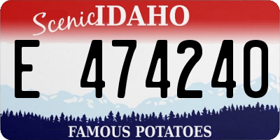ID license plate E474240