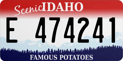 ID license plate E474241