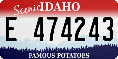 ID license plate E474243