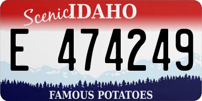 ID license plate E474249