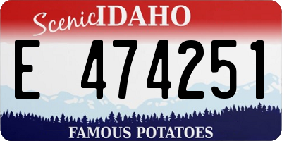 ID license plate E474251