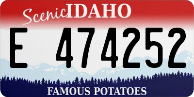ID license plate E474252