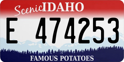 ID license plate E474253