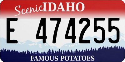 ID license plate E474255