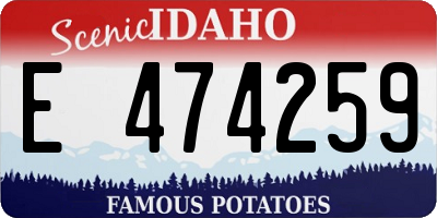 ID license plate E474259