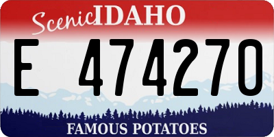 ID license plate E474270