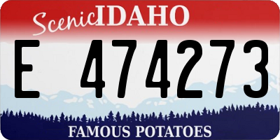 ID license plate E474273