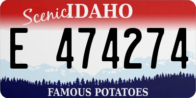 ID license plate E474274