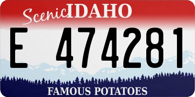 ID license plate E474281