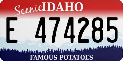 ID license plate E474285