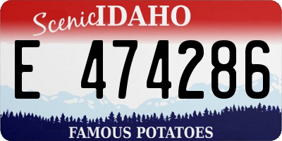 ID license plate E474286