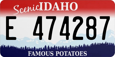 ID license plate E474287