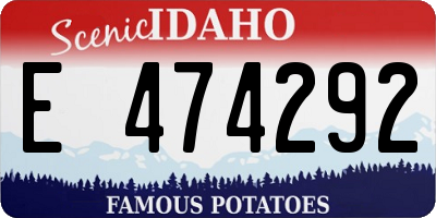 ID license plate E474292