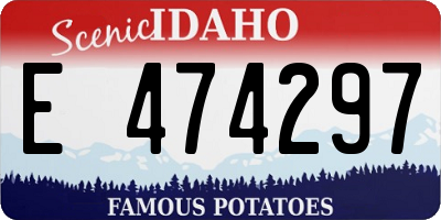 ID license plate E474297