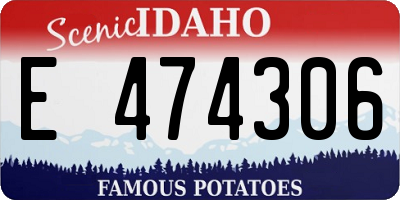 ID license plate E474306